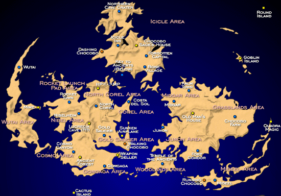 Final Fantasy Vii 7 Ffvii Ff7 World Map Ffwa